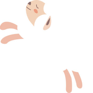 Ein springendes Wolken-Schaf